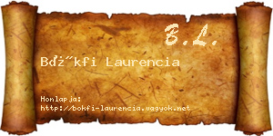 Bökfi Laurencia névjegykártya